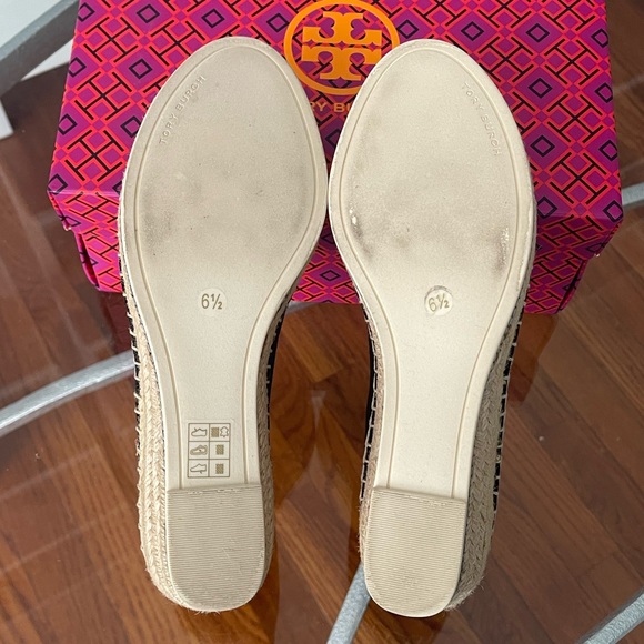 Tory Burch Color-Block Espadrille Wedge - Picture 6 of 8